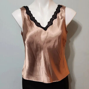 Sheri Martin Women’s Vintage Champagne Satin Tank Top